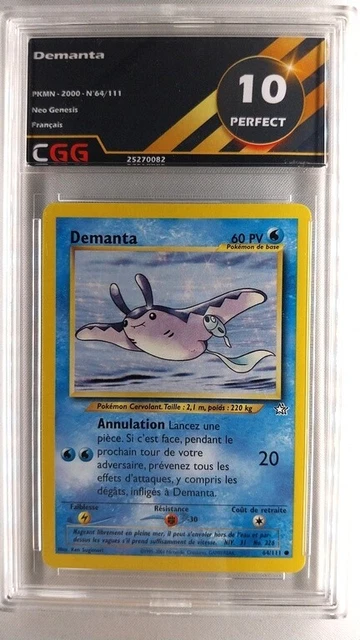 CARTE POKEMON DEMANTA (NG 64) Neo Genesis - CGG 10 FRANCAIS 25270082 ...