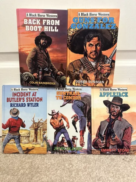 A Black Horse Western Book BUNDLE x5 Classic Western Books Hale Books