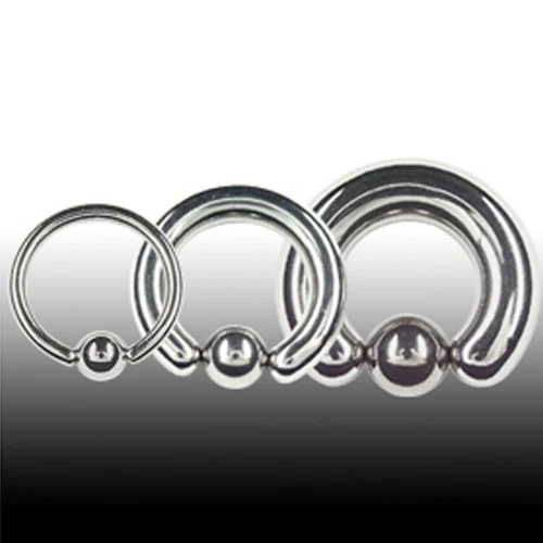 Intimate Rings Metal 10MM STEEL PIERCING Clamping Ball Ring Chest Ear Intimate Thick ...