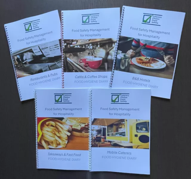 CCFS Food Hygiene Diary for Takeaways & Fast Food, food safety book, HACCP.