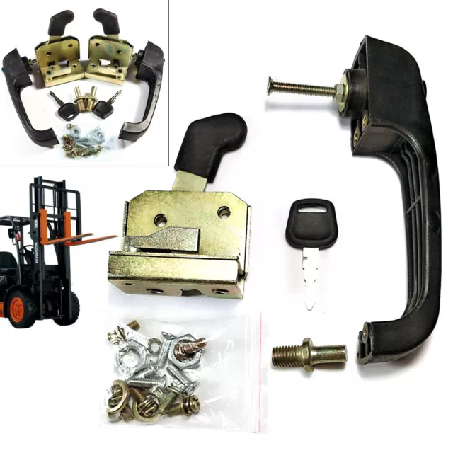 Universal Tractor and Heavy Equipment Lock Door Handle Set Loader Door 18.5x6cm