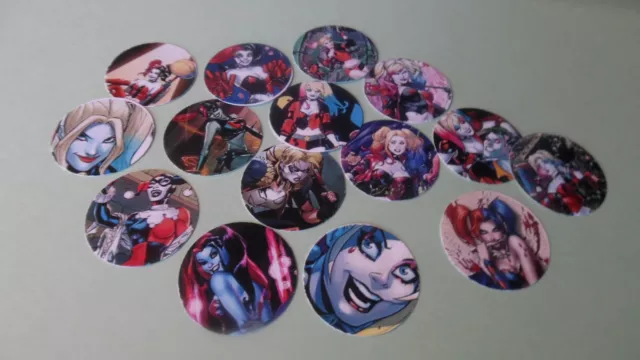 Pre Cut One Inch  Images! HARLEY QUINN Free Shipping in US