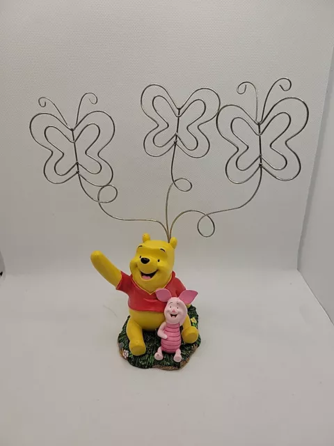 Disney Classic Winnie The Pooh & Piglet Figure Photo / Card / Memo Clip Holder