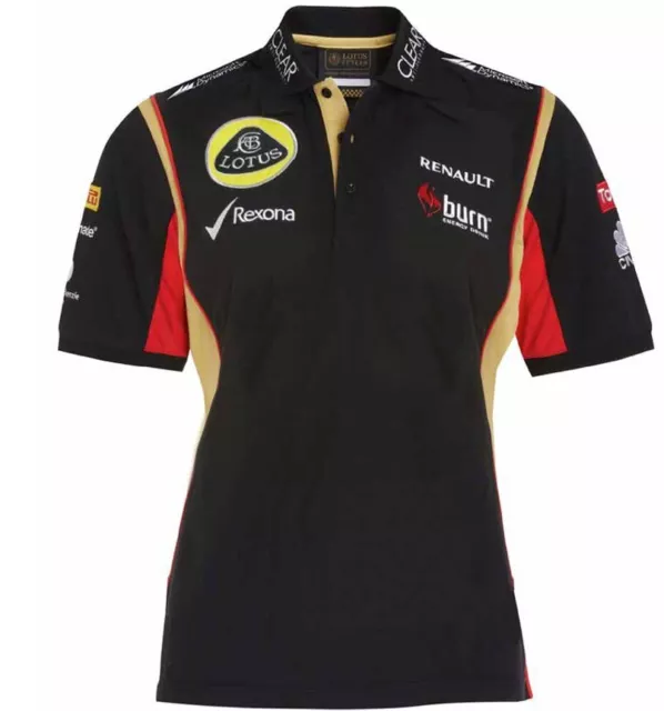 POLO SHIRT Ladies 3 Button Formula One 1 Lotus F1 Team Sponsor Burn S FR