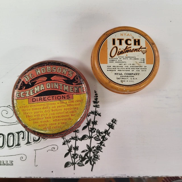 PETERSON'S OINTMENT 3 oz Advertisement Tins - EMPTY (3) Vintage
