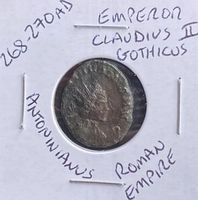 Authentic Ancient Roman Coin 268-270AD Emperor Claudius II Gothicus Antoninianus