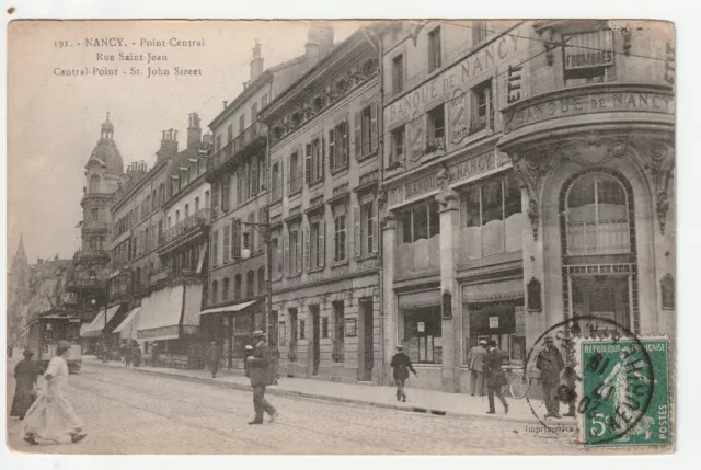 NANCY - Meurthe & Moselle - CPA 54 - la Banque de NANCY au Point central