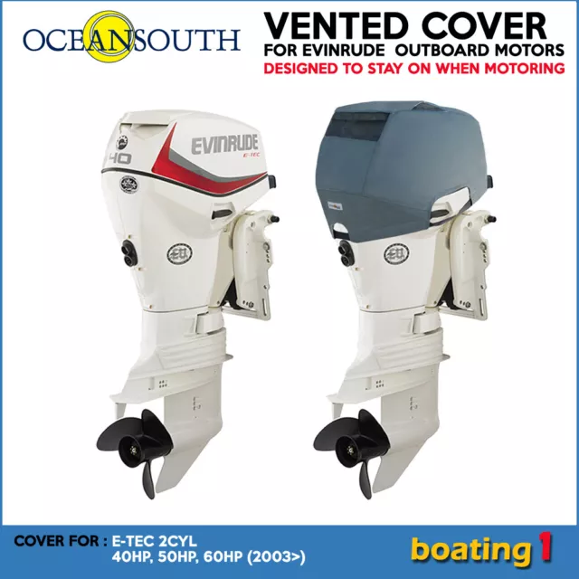 Evinrude Outboard Motor Engine Vented Cowling Cover E-TEC 2CYL 40-60HP (2003>)