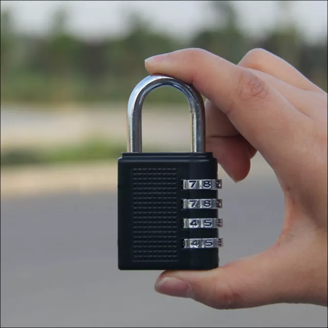 2 x Security Weatherproof Padlock 4-Digit Combination Lock Resettable Anti Rust 3