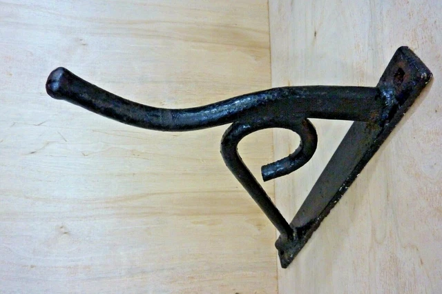 Old Heavy Duty Large Cast Iron Hook Hanger Bracket Assembly Hardware 11