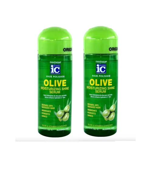 Fantasia IC Hair Polisher Olive Moisturizing Shine Serum 6oz 178ml ( Pack of 2 )