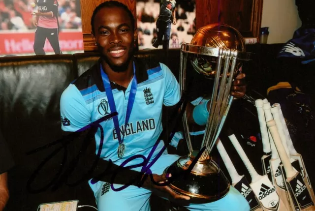 Jofra Archer Hand Signed 6x4 Photo Sussex Cricket England Ashes Autograph + COA