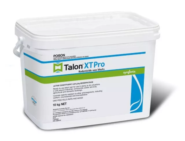 Talon XT Pro - Rat & Mouse Killer Wax bait Blocks 10kg - Single Feed