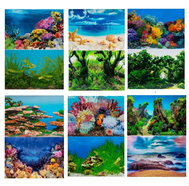 AQUARIUM FISH TANK Background Backdrop Poster 2 to 10 FT Length 50cm