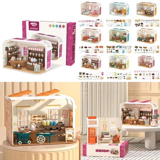 TEAAZA Maison Miniature Maison de poupées Maison de poupée Bricolag