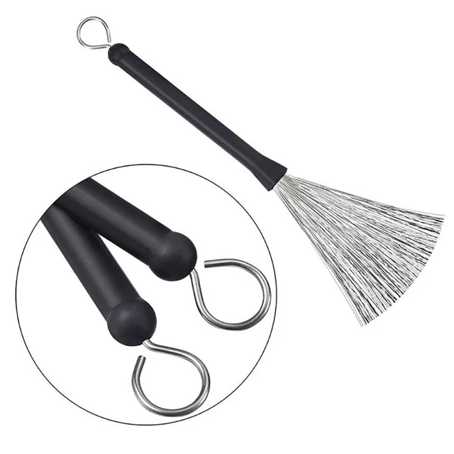 Retractable Steel Wire Jazz Drum Brushes 32cm Drum Stick Percussion Drumsticks