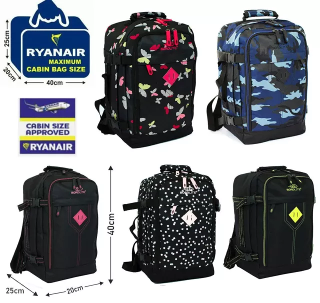 RYANAIR 40x20x25 EasyJet Cabin Bag Under seat Travel Hand Luggage Backpack Case