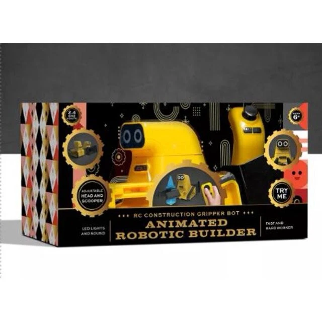 FAO Schwarz RC Construction Gripper Bot Animated Robotic Builder Kids Toy