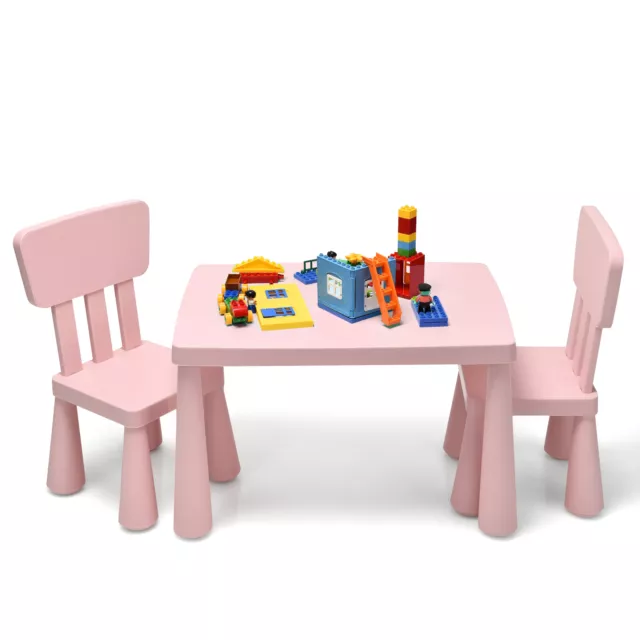 3 Piece Kids Table and Chair Set Toddler Activity Desk and Chairs Kids Furniture