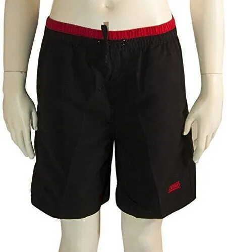 Job Lot. Clearance Stock. 12 Pair Zoggs Boy's Swimming Shorts . Black / Red. NEW