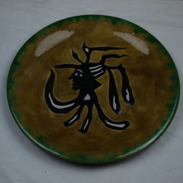 assiette faience ceramique artiste jean lurçat vintage dessin déco sant vincens