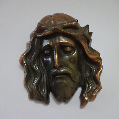 Jesus Head Made of Metal Approx. 5 5/16in