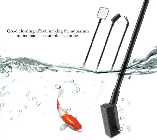 4 In 1 Portable Aquarium Cleaning Tool Set Fish Tank Net Scraper Cleaner Brush 3