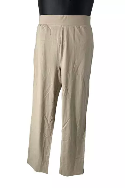 Denim & Co. Tapered Full Length Pant with Pockets Taupe