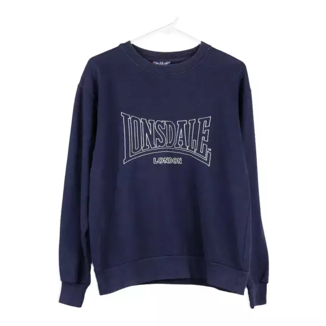 Lonsdale Spellout Sweatshirt - Medium Navy Cotton Blend