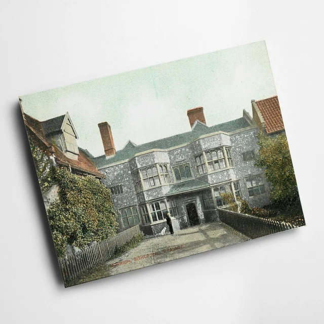 A6 PRINT - Vintage Norfolk - Norwich. Bishop Hall's Palace
