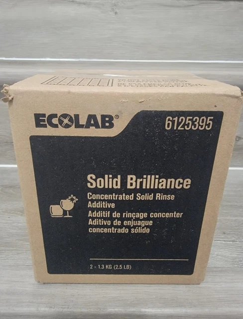 Ecolab Concentrated Solid Brilliance Rinse Additive Formula 6125395 - Case Of 2