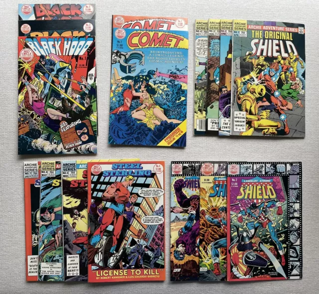 Mighty Crusaders Archie RED CIRCLE COMICS 16 Issue Lot! COMPLETE SERIES! SHIELD!