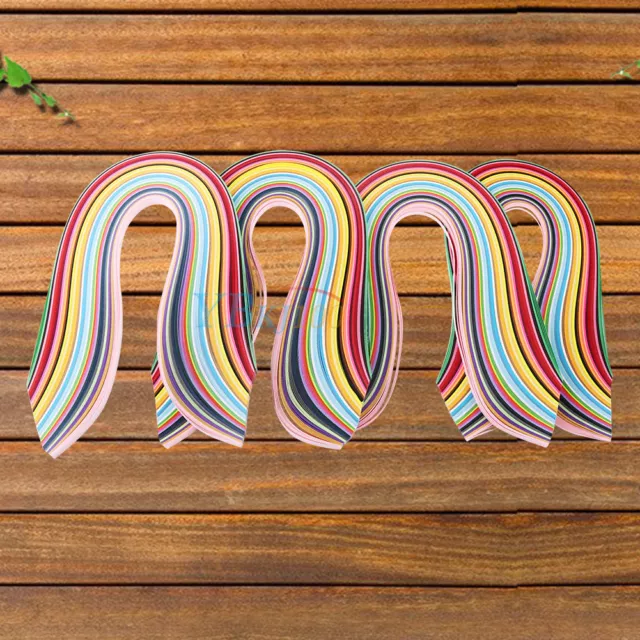 720Pcs 54cm Length Multi Colour Size Quilling Paper Origami DIY Craft 3/5/7/10mm