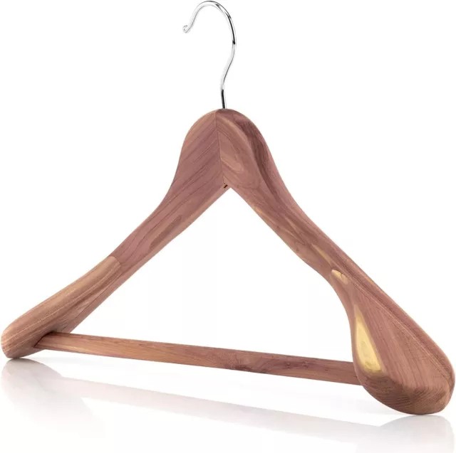 Hangerworld Lot de 5 cintres en Bois de cèdre avec épaules bombées pour Vestes N