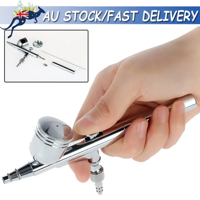 Portable 0.3mm Gravity Feed Dual-Action Airbrush Spray Gun Nozzle Paint Spanner