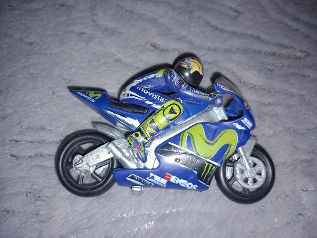 Miniature Moto Gp Yamaha Movistar 46 Valentino Rossi Avec Pilote Rare