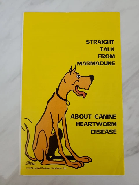 vintage 1979 advertising flyer Straight Talk From Marmaduke cartoon dog RARE OOP