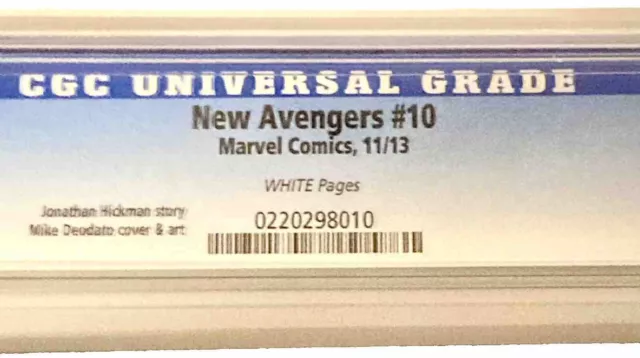 Marvel NEW AVENGERS #10 2013 CGC 9.8 NM/M 🔑 1st Thane, son of Thanos 3