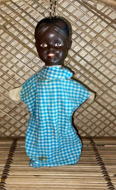 Vintage Rubber Headed African  Finger Hand Puppet