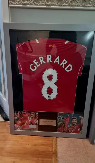 Steven Gerrard Framed Shirt