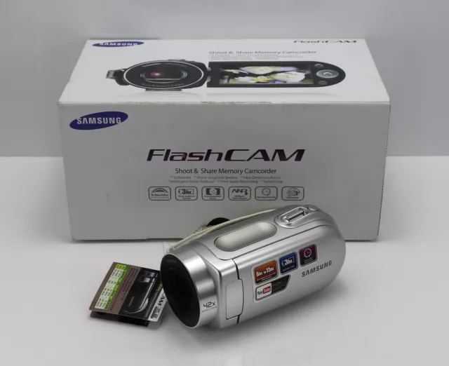 Samsung Smx-F300Sp Camcorder Boxed Digital Video Camera F300 Sd / Sdhc Card