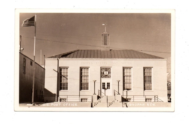 TONOPAH, NV ~ U.S. POST OFFICE, REAL PHOTO PC ~ 1940's