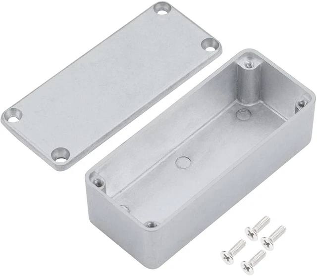 Boîtier électrique En Aluminium Moulé – Modèle 1590C (120 X 94,5 X 50 Mm) – Argenté – IP54 – Pour Projets électroniques, Pédales D’effet, Instruments - 9