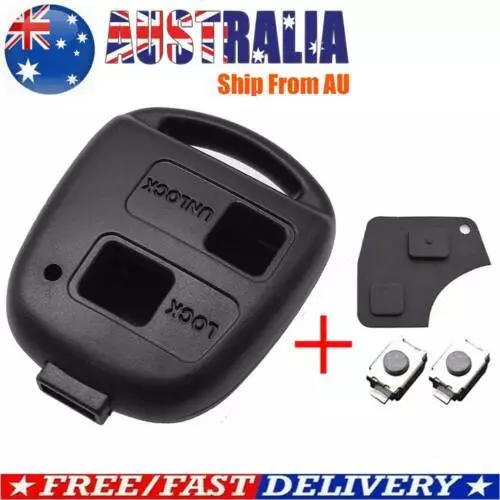For Toyota Key Shell 2 Button Case Remote Corolla Prado Tarago Pad Switch Fob