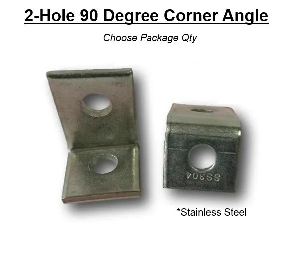 2-Hole STAINLESS STEEL 90° Corner Angle Unistrut Channel #4642S1 P1068