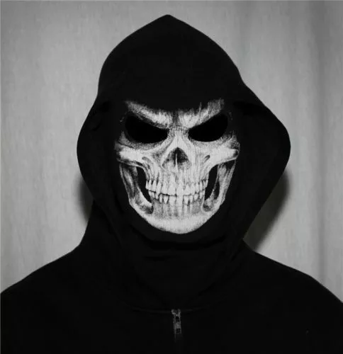 Sturmhaube Maske Totenkopf Schädel Tod Sensenmann Motorrad Biker BMX Halloween