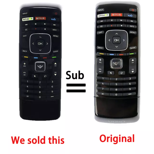 XRT301 Replace Remote with VUDU For almost all VIZIO TV XVT553SV XVT3D650SV