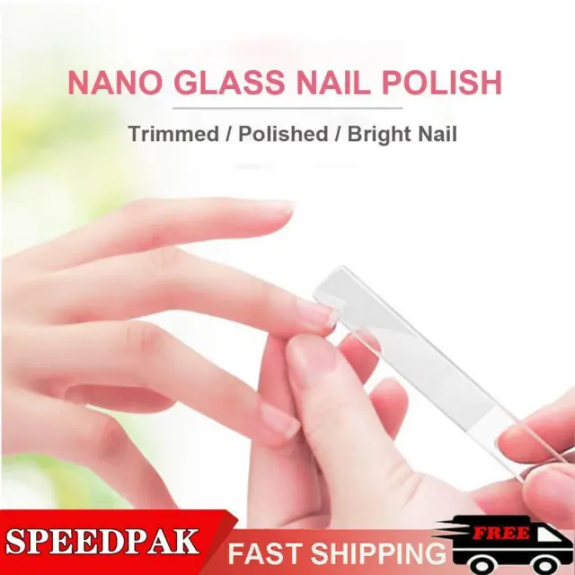 Nano Polished Glass Nail File Transparent Sanding Grinding Shiner New Best A5N0