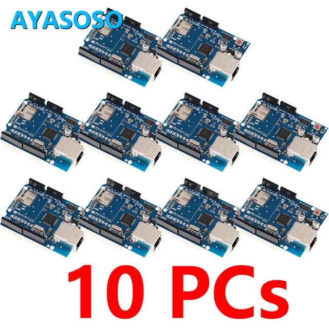 10PC ETHERNET W5100 Shield Fo Arduino Main Board UNO R3 ATMega 328 1280 ...