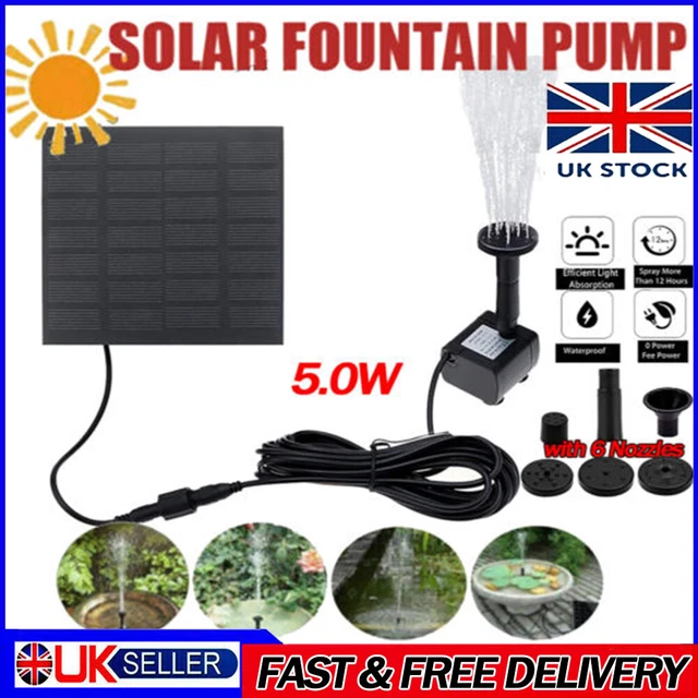 SOLAR PANEL POWERED Water Feature Pump Garden Pool Pond Aquarium